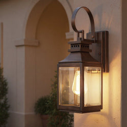 Urban Ambiance - Wall Sconce - UFS1000 Transitional Outdoor Wall Sconce 17.75''H x 5.5''W, Genuine Copper, Dark - Patina, Calderdale Collection -