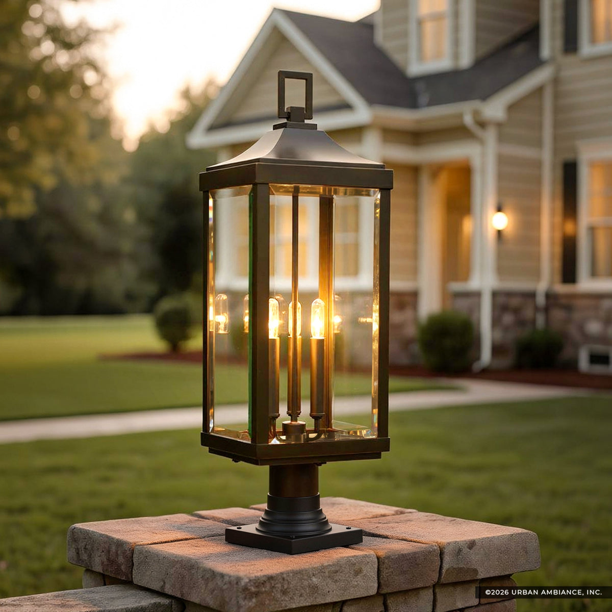 Bronze vintage lamp ブロンズ ヴィンテージ レトロ UHP1190 Colonial Outdoor Post / Pier Light, 26-7/8