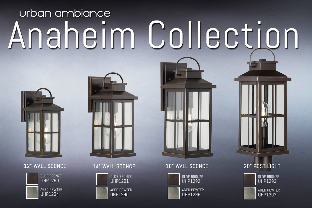 UHP1297 Transitional Outdoor Post Light 20.25''H x 7''W, Aged