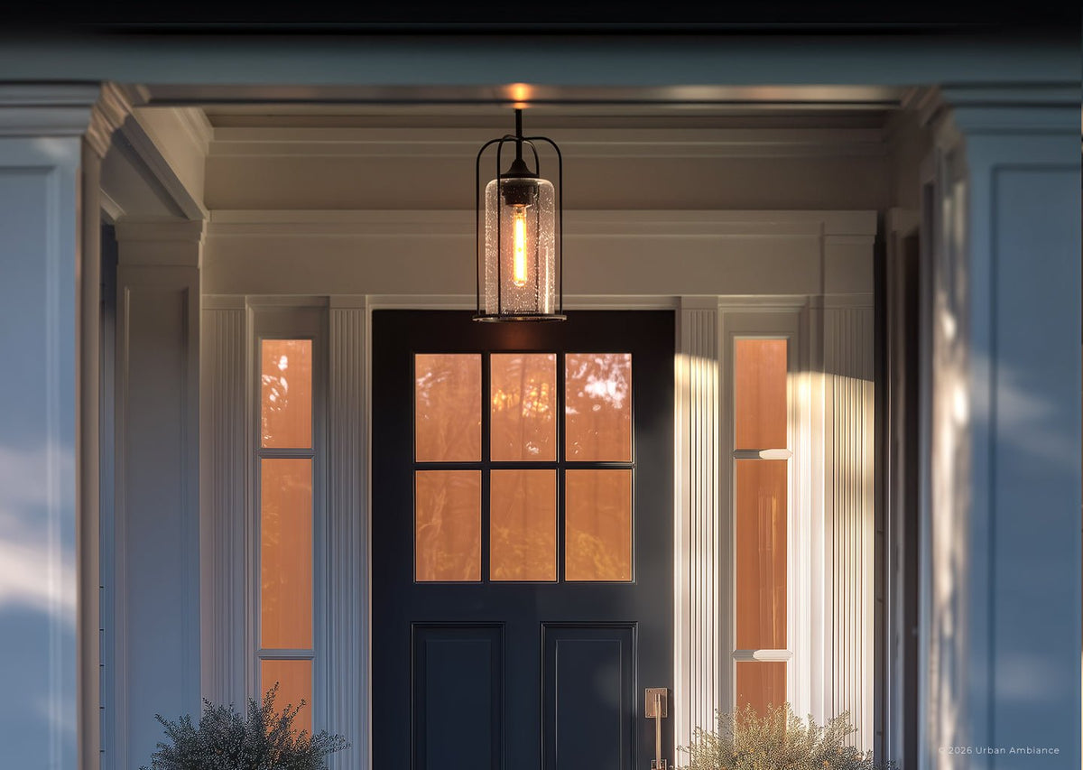 UHP1303 Farmhouse Outdoor Pendant 15.375''H x 7.5''W, Midnight