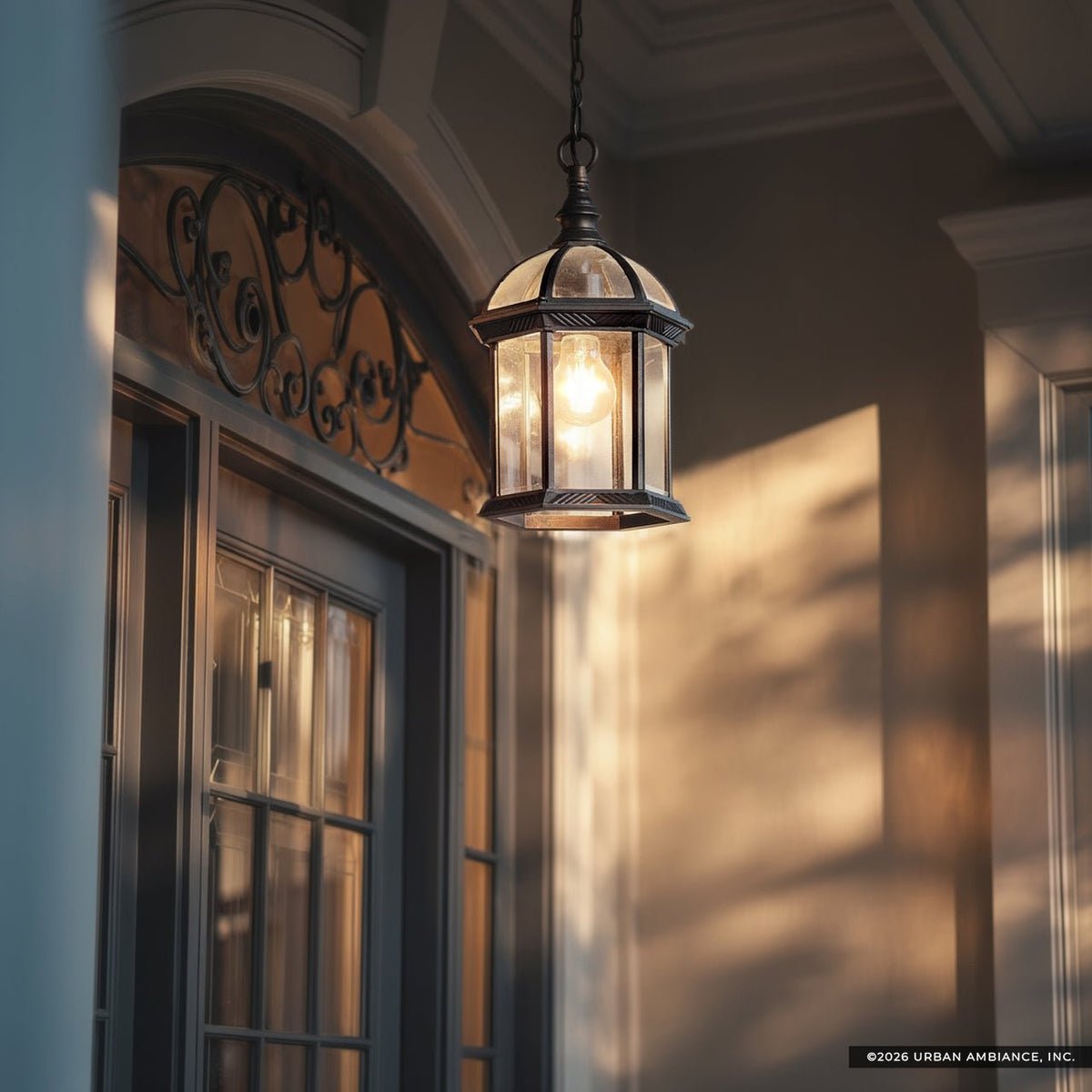 UHP1378 Transitional Outdoor Pendant 13.625''H x 7.5''W, Midnight