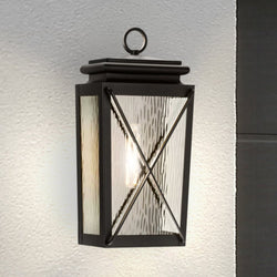 Urban Ambiance - Wall Sconce - UHP1551 Tudor Outdoor Wall Sconce, 21 - 1/2''H x 6 - 3/4"W x 10''D, Textured Black Finish, Buffalo Collection -