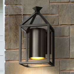 Urban Ambiance - Wall Sconce - UHP1570 Modern Outdoor Wall Sconce, 12 - 1/2''H x 8"W x 6 - 1/2''D, Matte Black Finish, Sherwood Collection -