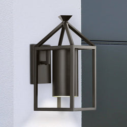 Urban Ambiance - Wall Sconce - UHP1571 Modern Outdoor Wall Sconce, 18''H x 11"W x 9''D, Matte Black Finish, Sherwood Collection -