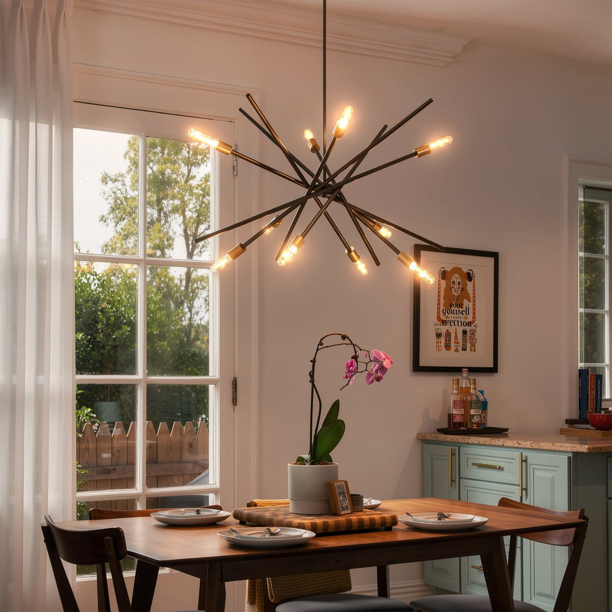 UHP2070 Modern Industrial Chandelier, 19-5/8