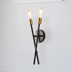 Urban Ambiance - Wall Sconce - UHP4430 Mid Century Modern Indoor Wall Sconce, 17 - 3/4''H x 3 - 7/8"W x 7 - 1/4''D, Antique Bronze Finish, Miami Collection -