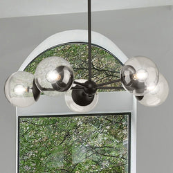Urban Ambiance - Chandelier - UHP4449 Minimalist Indoor Chandelier, 5 - 7/8''H x 28"W x 28''D, Matte Black Finish, Canton Collection -