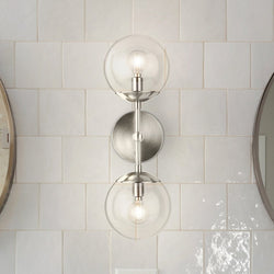 Urban Ambiance - Wall Sconce - UHP4454 Mid Century Modern Indoor Wall Sconce, 18''H x 6 - 3/4"W x 5 - 7/8''D, Brushed Nickel Finish, Canton Collection -