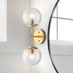 Urban Ambiance - Wall Sconce - UHP4455 Mid Century Modern Indoor Wall Sconce, 18''H x 6 - 3/4"W x 5 - 7/8''D, Brushed Bronze Finish, Canton Collection -