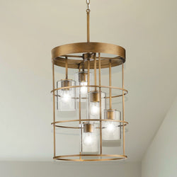 Urban Ambiance - Chandelier - UHP4498 Modern Indoor Chandelier, 23 - 5/8''H x 15 - 1/2"W x 15 - 1/2''D, Aged Bronze Finish, Fargo Collection -