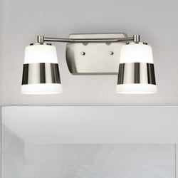 Urban Ambiance - Bath Light - UHP4643 Modern Indoor Bath Light, 7''H x 6 - 3/4"W x 16''D, Brushed Nickel Finish, Rheine Collection -