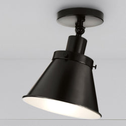 Urban Ambiance - Ceiling Light - UHP4665 Modern Farmhouse Indoor Ceiling Light, 10''H x 8 - 1/4"W x 8 - 1/4''D, Matte Black Finish, Pawtucket Collection -