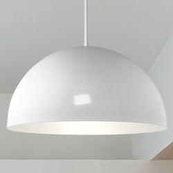 Urban Ambiance - Pendant - UHP4795 Mid - Century Modern Indoor Pendant, 12 - 1/2''H x 23 - 5/8"W x 23 - 5/8''D, White Finish, Singleton Collection -