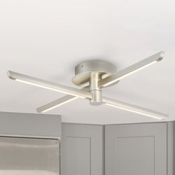 Urban Ambiance - Ceiling Light - UHP4820 Cosmopolitan Indoor Ceiling Light, 4 - 3/8''H x 25"W x 25''D, Burnished Nickel Finish, Scranton Collection -