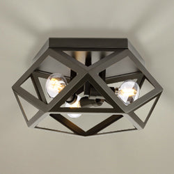 Urban Ambiance - Ceiling Light - UHP4830 Modern Indoor Ceiling Light, 5 - 1/2''H x 14 - 5/8"W x 14 - 5/8''D, Architectural Bronze Finish, Mohall Collection -