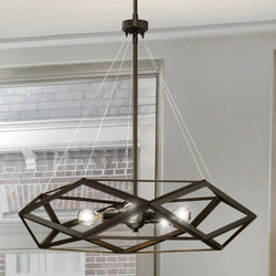 Urban Ambiance - Pendant - UHP4834 Modern Indoor Pendant, 22''H x 24 - 1/2"W x 24 - 1/2''D, Architectural Bronze Finish, Mohall Collection -