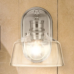 Urban Ambiance - Bath Light - UHP4870 Vintage Indoor Bath Light, 8''H x 9"W x 7 - 5/8''D, Brushed Nickel Finish, Lubbock Collection -