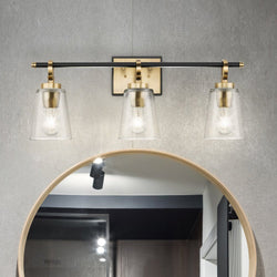 Urban Ambiance - Bath Light - UHP4945 Classic Indoor Bath Light, 9 - 1/8''H x 6 - 5/8"W x 24 - 1/8''D, Vintage Brass Finish, Norfolk Collection -