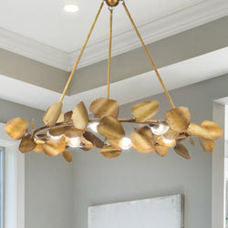 Urban Ambiance - Chandelier - UHP4991 Eclectic Indoor Chandelier, 25 - 1/2''H x 28"W x 28''D, Gold Ombre Finish, Hervey Collection -