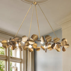 Urban Ambiance - Chandelier - UHP4993 Eclectic Indoor Chandelier, 30''H x 38"W x 38''D, Gold Ombre Finish, Hervey Collection -