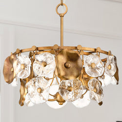 Urban Ambiance - Pendant - UHP5022 Vintage Indoor Pendant, 13 - 1/2''H x 18"W x 18''D, Gold Ombre Finish, Randwick Collection -