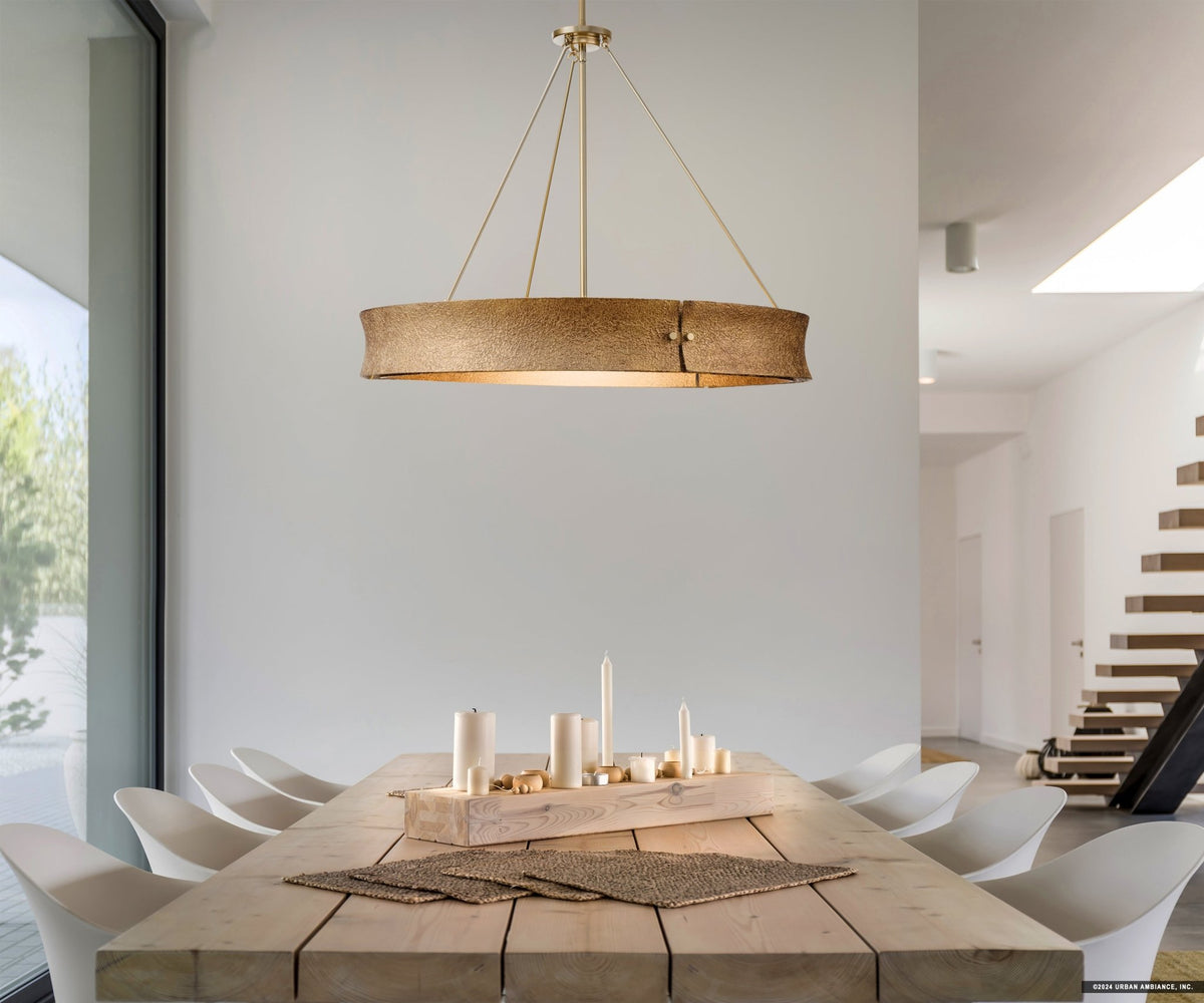 UHP5031 Modern Rustic Indoor Chandelier 26 H x 32 W x 32 D Soft Go Urban Ambiance