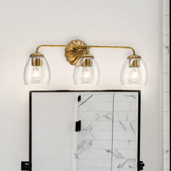 Urban Ambiance - Bath Light - UHP5065 French Country Indoor Bath Light, 8 - 1/2''H x 6 - 5/8"W x 23 - 7/8''D, Gold Ombre Finish, Darmstadt Collection -
