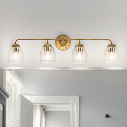 Urban Ambiance - Bath Light - UHP5067 French Country Indoor Bath Light, 8 - 1/2''H x 6 - 5/8"W x 33 - 5/8''D, Gold Ombre Finish, Darmstadt Collection -