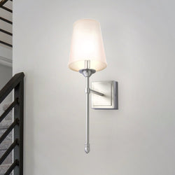 Urban Ambiance - Wall Sconce - ULB2360 Traditional Indoor Wall Sconce, 6.15"W x 6.4"D x 20"H, Brushed Nickel Finish, McCall Collection -