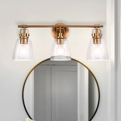 Urban Ambiance - Bath Light - ULB2373 Modern Farmhouse Indoor Bath Light, 24"W x 7"D x 10.5"H, Satin Gold Finish, Wimberley Collection -