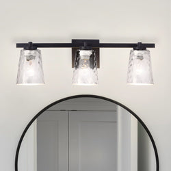 Urban Ambiance - Bath Light - ULB2393 Luxe Industrial Indoor Bath Light, 22.8"W x 5.9"D x 7.5"H, Matte Black Finish, Berryessa Collection -