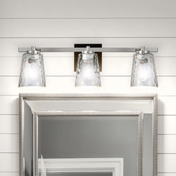 Urban Ambiance - Bath Light - ULB2395 Luxe Industrial Indoor Bath Light, 22.8"W x 5.9"D x 7.5"H, Brushed Nickel Finish, Berryessa Collection -
