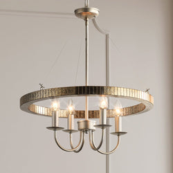 Urban Ambiance - Chandelier - ULB2443 Transitional Indoor Chandelier, 19.7"W x 19.7"D x 23.7"H, Antique Nickel Finish, Harbor Collection -