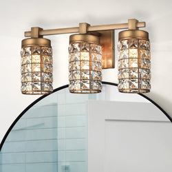Urban Ambiance - Bath Light - ULB2463 Mediterranean Indoor Bath Light, 20.08"W x 6.3"D x 9.69"H, Antique Brass Finish, Harbor Collection -