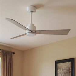 Urban Ambiance - Ceiling Fan - UMC9026 Modern Indoor/Outdoor Ceiling Fan, 8" (Plus Downrod) H x 42" W x 42" D, Matte White Finish, Drifthelm Collection -