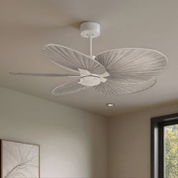 Urban Ambiance - Ceiling Fan - UMC9079 Bohemian Indoor/Outdoor Ceiling Fan, 8" (Plus Downrod) H x 48" W x 48" D, Matte White Finish, Pelmere Collection -
