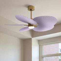 Urban Ambiance - Ceiling Fan - UMC9092 Natural Indoor/Outdoor Ceiling Fan, 8" (Plus Downrod) H x 48" W x 48" D, Brushed Brass Finish, Pelmere Collection -