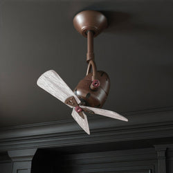 Urban Ambiance - Ceiling Fan - UMC9160 Farmhouse Indoor/Outdoor Ceiling Fan, 12" (Plus Downrod) H x 16" W x 16" D, Textured Bronze Finish, Surnica Collection -
