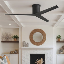 Urban Ambiance - Ceiling Fan - UMC9187 Minimalist Indoor/Outdoor Ceiling Fan, 10" H x 56" W x 56" D, Matte Black Finish, Briswynne Collection -