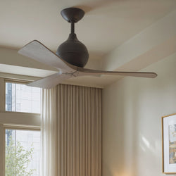 Urban Ambiance - Ceiling Fan - UMC9201 Scandinavian Indoor/Outdoor Ceiling Fan, 12" (Plus Downrod) H x 42" W x 42" D, Textured Bronze Finish, Whisora Collection -