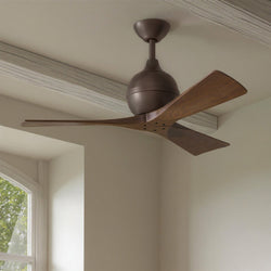 Urban Ambiance - Ceiling Fan - UMC9203 Colonial Indoor/Outdoor Ceiling Fan, 12" (Plus Downrod) H x 42" W x 42" D, Textured Bronze Finish, Whisora Collection -