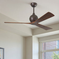 Urban Ambiance - Ceiling Fan - UMC9205 Farmhouse Indoor/Outdoor Ceiling Fan, 12" (Plus Downrod) H x 60" W x 60" D, Textured Bronze Finish, Whisora Collection -