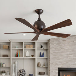 Urban Ambiance - Ceiling Fan - UMC9209 Farmhouse Indoor/Outdoor Ceiling Fan, 12" (Plus Downrod) H x 52" W x 52" D, Textured Bronze Finish, Whisora Collection -