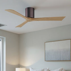 Urban Ambiance - Ceiling Fan - UMC9221 Minimalist Indoor/Outdoor Ceiling Fan, 10" H x 52" W x 52" D, Brushed Bronze Finish, Aerwyn Collection -