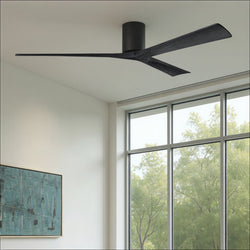 Urban Ambiance - Ceiling Fan - UMC9228 Modern Indoor/Outdoor Ceiling Fan, 10" H x 72" W x 72" D, Matte Black Finish, Aerwyn Collection -