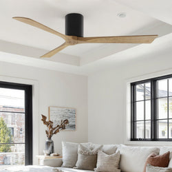 Urban Ambiance - Ceiling Fan - UMC9231 Modern Indoor/Outdoor Ceiling Fan, 10" H x 60" W x 60" D, Matte Black Finish, Aerwyn Collection -