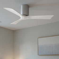 Urban Ambiance - Ceiling Fan - UMC9240 Minimalist Indoor/Outdoor Ceiling Fan, 10" H x 42" W x 42" D, Brushed Nickel Finish, Aerwyn Collection -
