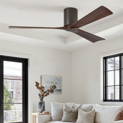 Urban Ambiance - Ceiling Fan - UMC9275 Modern Farmhouse Indoor/Outdoor Ceiling Fan, 10" H x 60" W x 60" D, Textured Bronze Finish, Aerwyn Collection -