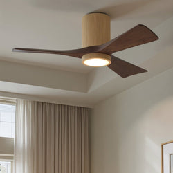 Urban Ambiance - Ceiling Fan - UMC9308 Modern Indoor/Outdoor Ceiling Fan, 12" H x 42" W x 42" D, Light Maple Tone Finish, Aerwyn Collection -