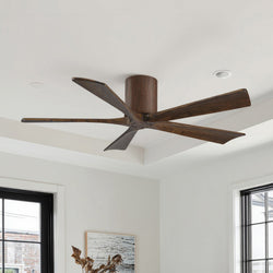 Urban Ambiance - Ceiling Fan - UMC9330 Modern Indoor/Outdoor Ceiling Fan, 10" H x 52" W x 52" D, Walnut Tone Finish, Aerwyn Collection -